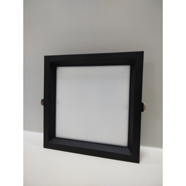 Plafon LED negro para cielorraso suspendido 17.5x17.5cm 18w- CI - 015
