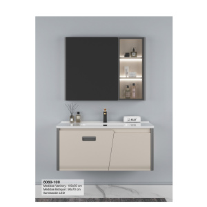Conjunto Vanitory Flotante + Botiquin 8060-100 a b