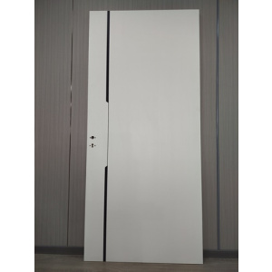 Puerta placa int.90cm c/ marco de madera - Blanca - AP-007