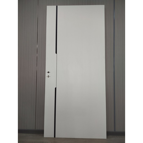 Puerta placa int.90cm c/ marco de madera - Blanca - AP-007