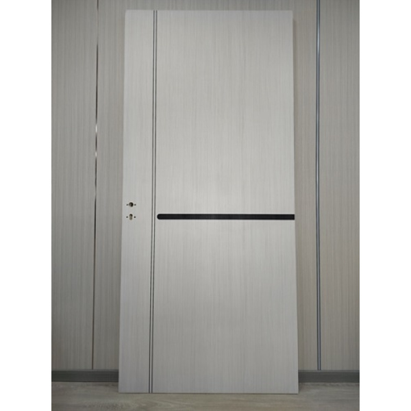 Puerta Placa Int.90cm c/ marco de madera - Gris Claro - AP-006
