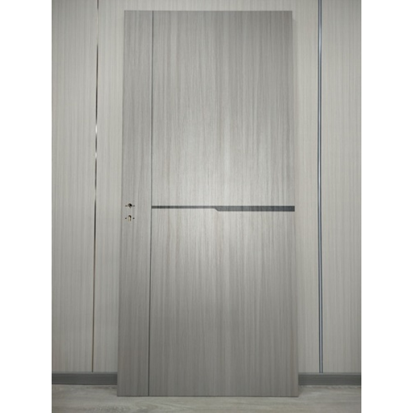 Puerta placa Int.90cm c/marco de madera - Marrón - AP- 008