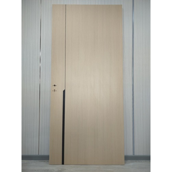 Puerta placa int. 90cm c/ marco de madera - Marrón claro - AP - 009