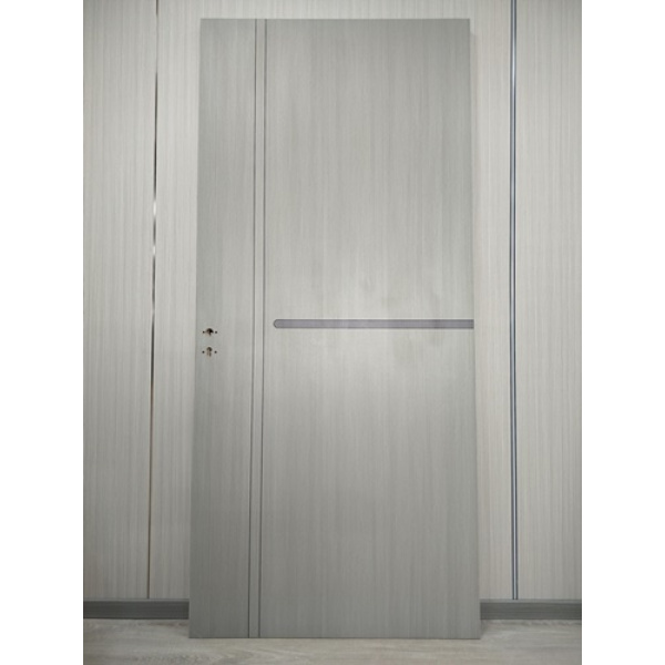 Puerta Placa Int.80cm c/ marco de madera - Gris Oscuro - AP - 001