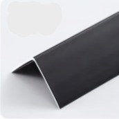 Perfil Angulo tapacanto placas Wpc y cerámicos - negro mate - 3m - PP - 004